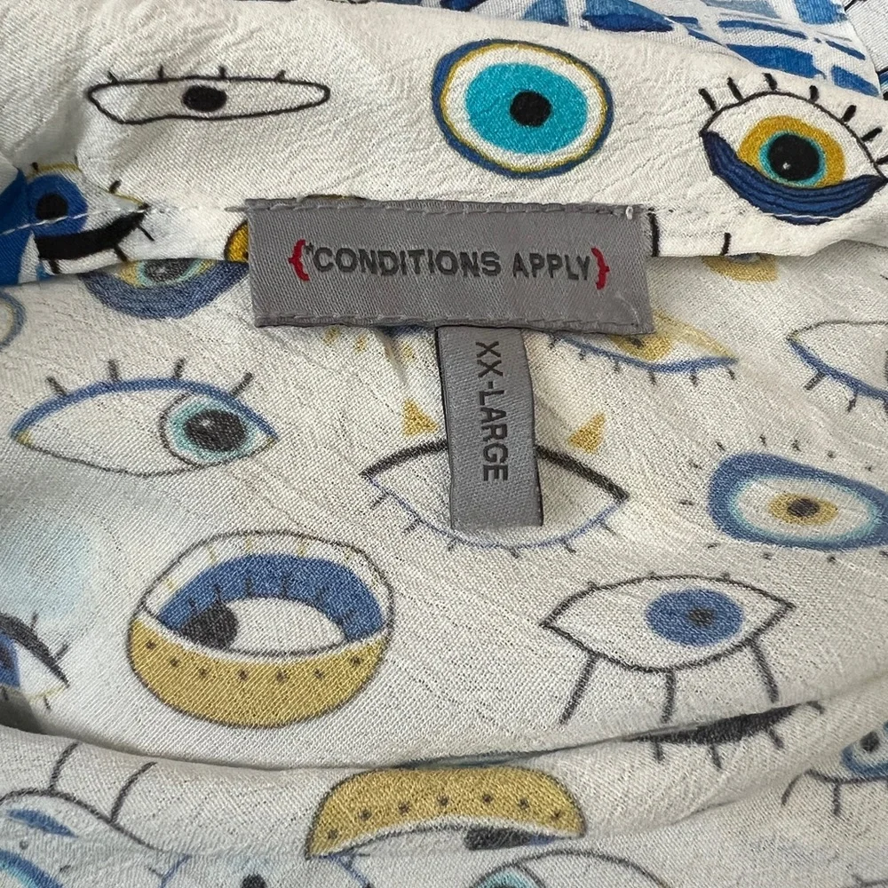 Conditions Apply Yvelisse Abstract Eye Print L/S Maxi Dress XXL Reg. $248 NWOT - Picture 8 of 11